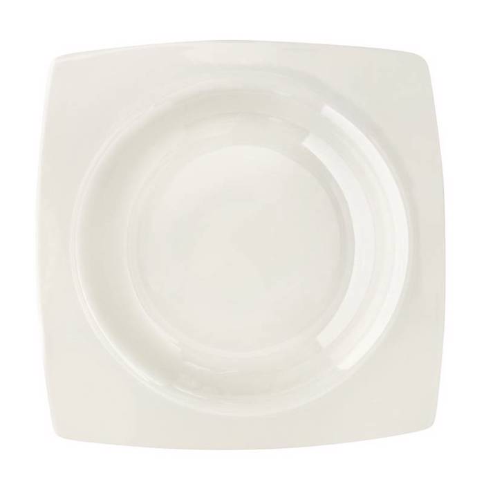 Cryspo Trio Πιάτο Βαθύ Πορσελάνης 23x23εκ 'Quadro Off White' 5530002 Cryspo Trio Piato Bathu Porselanis 23x23ek 'Quadro Off White' 5530002